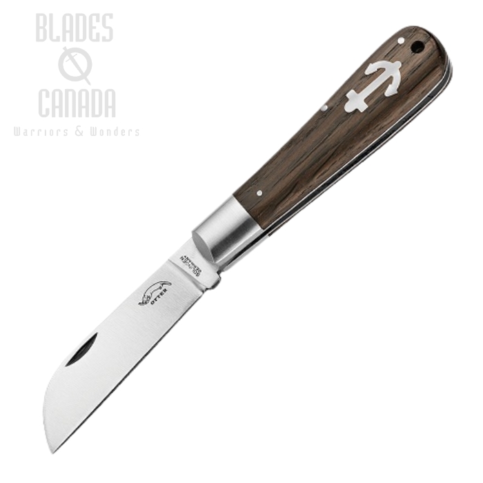 Otter-Messer Small Anchor Slipjoint Folding Knife, Carbon, Smoked Oak, 171